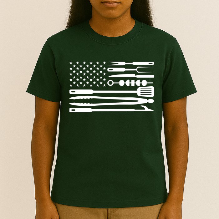 BBQ Tools American Flag T-Shirt