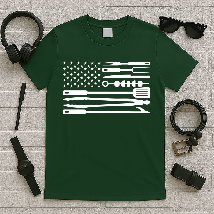 BBQ Tools American Flag T-Shirt