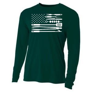 BBQ Tools American Flag Cooling Performance Long Sleeve Crew