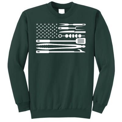 BBQ Tools American Flag Tall Sweatshirt