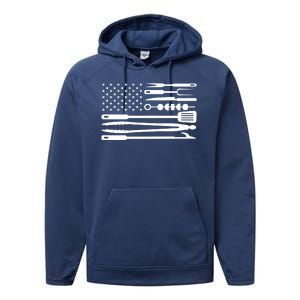 BBQ Tools American Flag Performance Fleece Hoodie