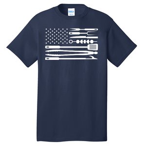 BBQ Tools American Flag Tall T-Shirt