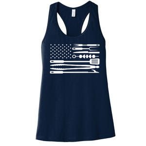 BBQ Tools American Flag Women's Racerback Tank