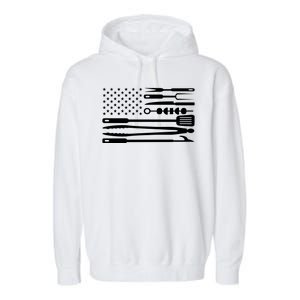 BBQ Tools American Flag Garment-Dyed Fleece Hoodie