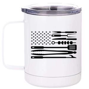 BBQ Tools American Flag 12 oz Stainless Steel Tumbler Cup