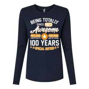 Being Totally Awesome Special Edition Since 1923 100 Years Birthday Womens Cotton Relaxed Long Sleeve T-Shirt