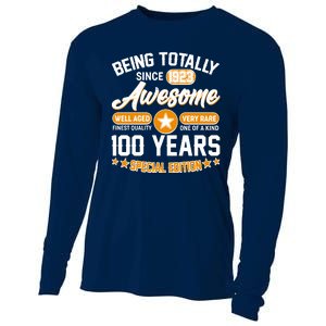 Being Totally Awesome Special Edition Since 1923 100 Years Birthday Cooling Performance Long Sleeve Crew