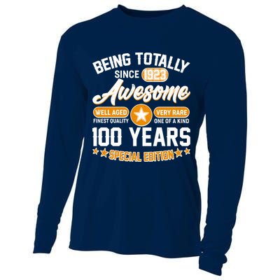 Being Totally Awesome Special Edition Since 1923 100 Years Birthday Cooling Performance Long Sleeve Crew