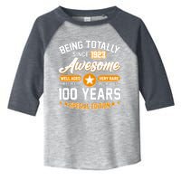 Being Totally Awesome Special Edition Since 1923 100 Years Birthday Toddler Fine Jersey T-Shirt