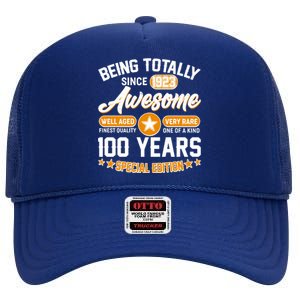 Being Totally Awesome Special Edition Since 1923 100 Years Birthday High Crown Mesh Back Trucker Hat