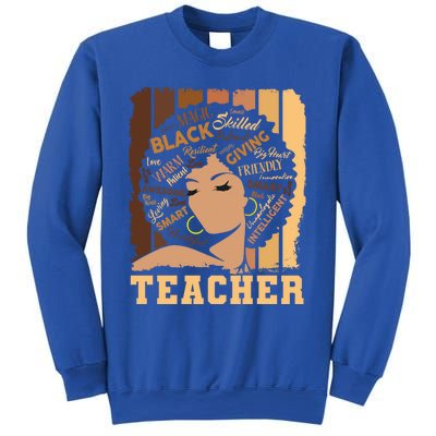 Black Teacher Afro Smart African American Love Melanin Gift Sweatshirt