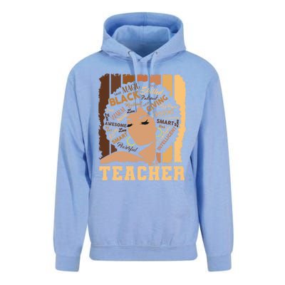 Black Teacher Afro Smart African American Love Melanin Gift Unisex Surf Hoodie