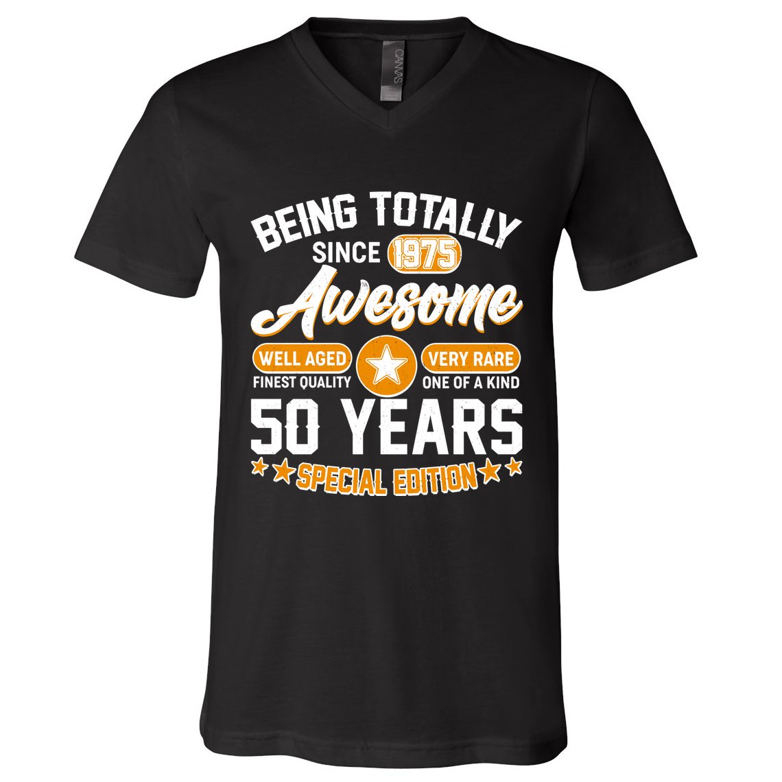 Being Totally Awesome Since 1975 50 Years Birthday Special Edition V-Neck T-Shirt