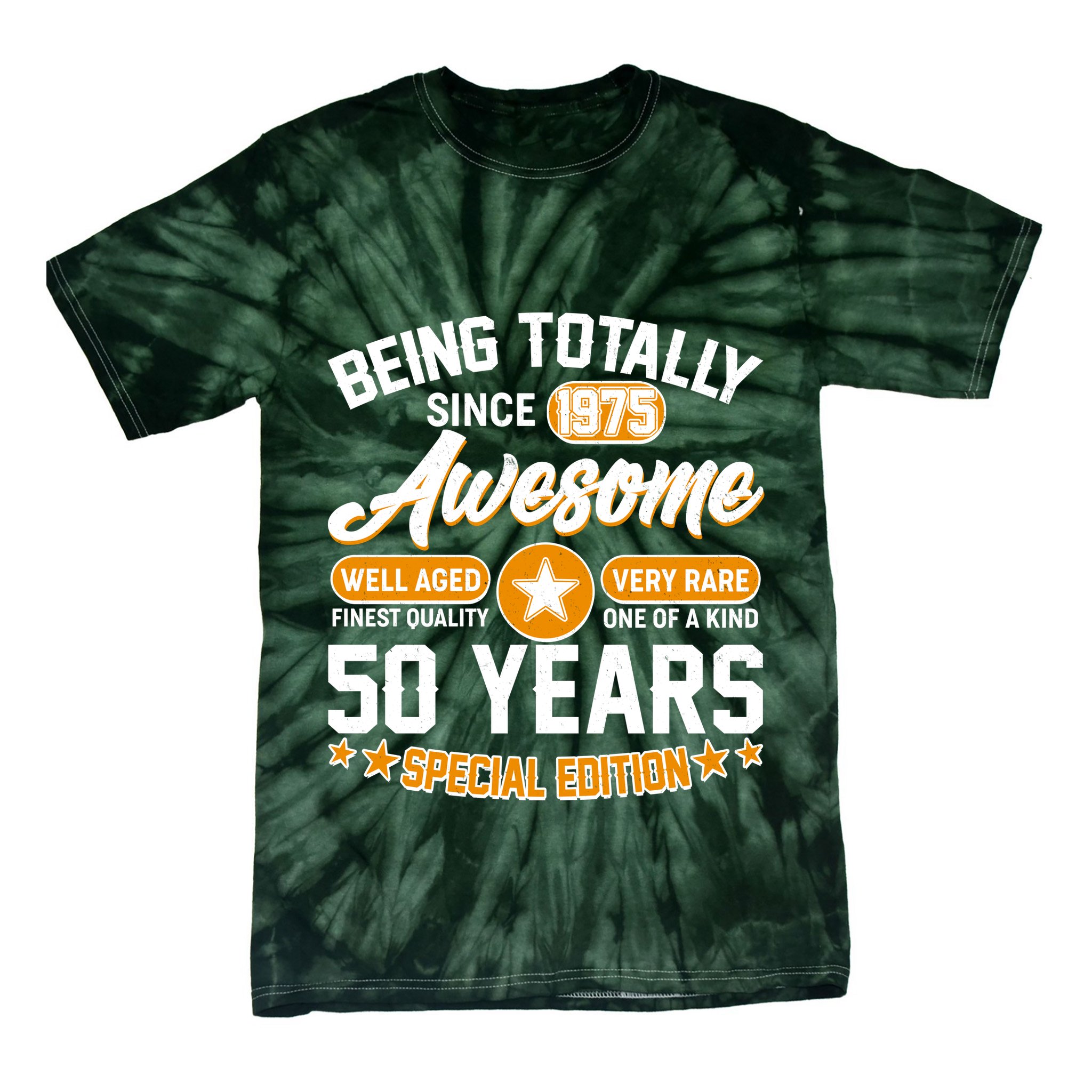 Being Totally Awesome Since 1975 50 Years Birthday Special Edition Tie-Dye T-Shirt