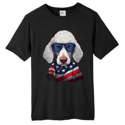 Bedlington Terrier American Flag USA Tee 4th July Gifts Tees Tall Fusion ChromaSoft Performance T-Shirt