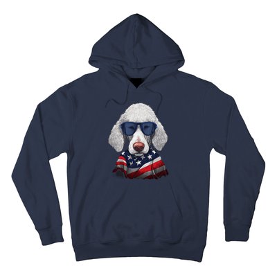 Bedlington Terrier American Flag USA Tee 4th July Gifts Tees Hoodie