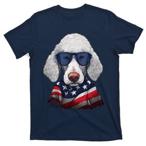 Bedlington Terrier American Flag USA Tee 4th July Gifts Tees T-Shirt