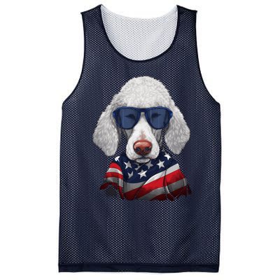 Bedlington Terrier American Flag USA Tee 4th July Gifts Tees Mesh Reversible Basketball Jersey Tank