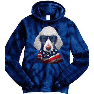 Bedlington Terrier American Flag USA Tee 4th July Gifts Tees Tie Dye Hoodie