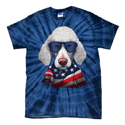 Bedlington Terrier American Flag USA Tee 4th July Gifts Tees Tie-Dye T-Shirt