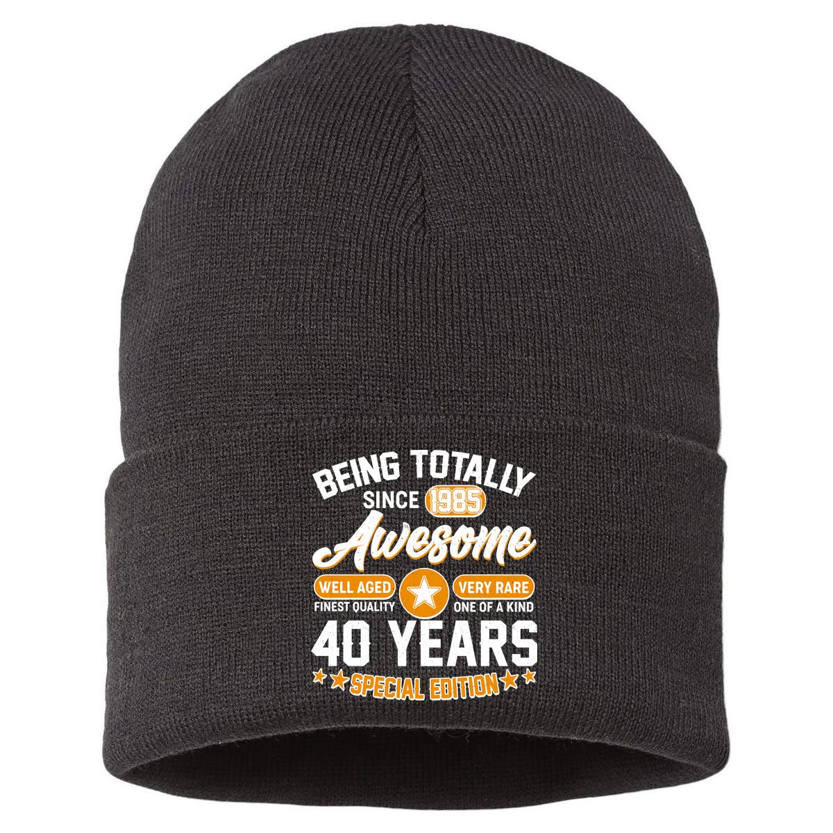Being Totally Awesome Since 1985 40 Years Birthday Special Edition Sustainable Knit Beanie