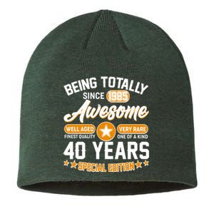 Being Totally Awesome Since 1985 40 Years Birthday Special Edition Sustainable Beanie