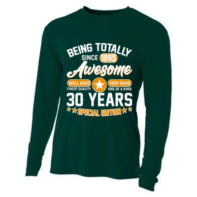 Being Totally Awesome Since 1995 30 Years Birthday Special Edition Cooling Performance Long Sleeve Crew