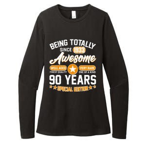 Being Totally Awesome Special Edition Since 1933 90 Years Birthday Womens CVC Long Sleeve Shirt