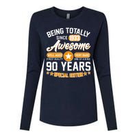 Being Totally Awesome Special Edition Since 1933 90 Years Birthday Womens Cotton Relaxed Long Sleeve T-Shirt