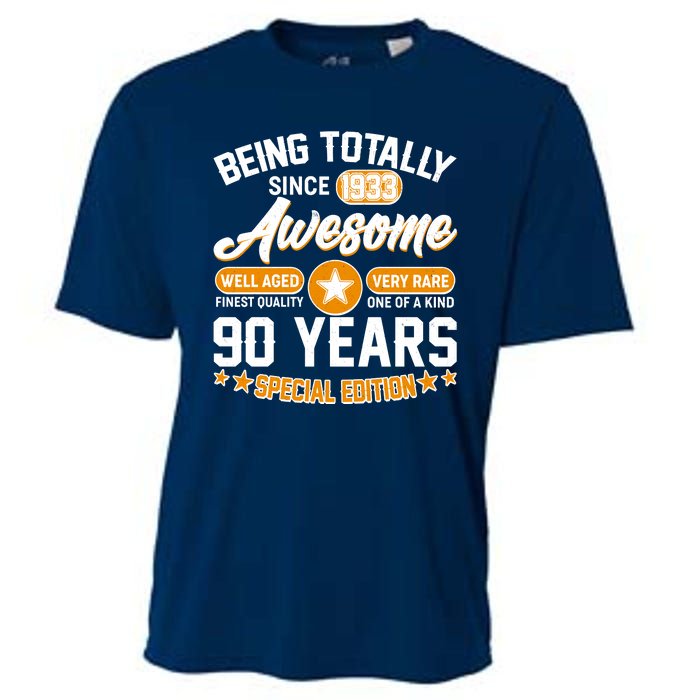 Being Totally Awesome Special Edition Since 1933 90 Years Birthday Cooling Performance Crew T-Shirt