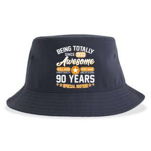 Being Totally Awesome Special Edition Since 1933 90 Years Birthday Sustainable Bucket Hat