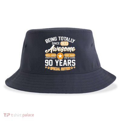 Being Totally Awesome Special Edition Since 1933 90 Years Birthday Sustainable Bucket Hat