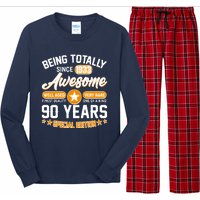 Being Totally Awesome Special Edition Since 1933 90 Years Birthday Long Sleeve Pajama Set