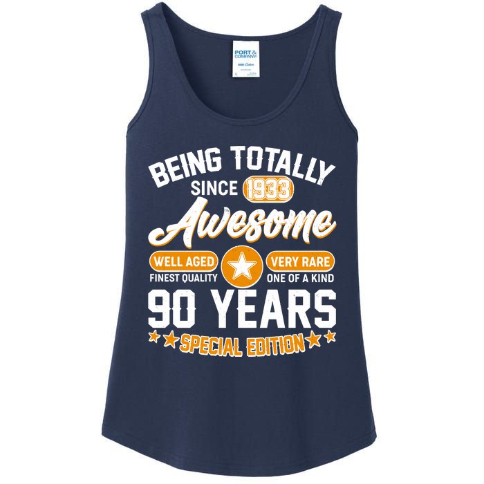 Being Totally Awesome Special Edition Since 1933 90 Years Birthday Ladies Essential Tank