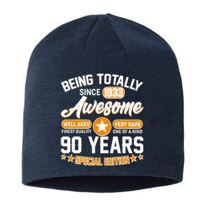 Being Totally Awesome Special Edition Since 1933 90 Years Birthday Sustainable Beanie