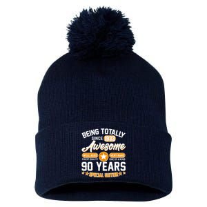 Being Totally Awesome Special Edition Since 1933 90 Years Birthday Pom Pom 12in Knit Beanie