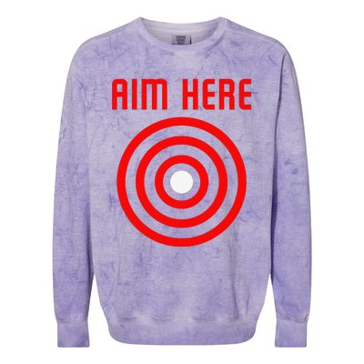 Bullseye Target Aim Here Colorblast Crewneck Sweatshirt