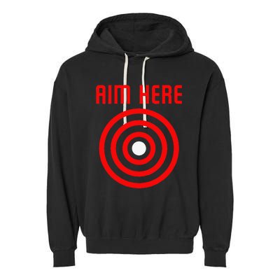 Bullseye Target Aim Here Garment-Dyed Fleece Hoodie