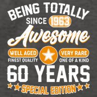 Being Totally Awesome Special Edition Since 1963 60 Years Birthday Vector Backpack