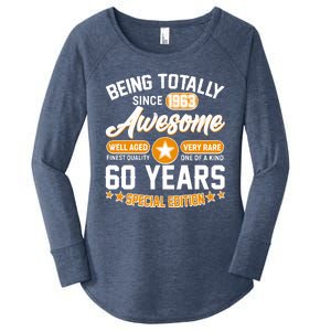 Being Totally Awesome Special Edition Since 1963 60 Years Birthday Women's Perfect Tri Tunic Long Sleeve Shirt