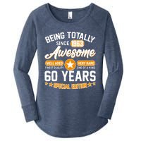 Being Totally Awesome Special Edition Since 1963 60 Years Birthday Women's Perfect Tri Tunic Long Sleeve Shirt