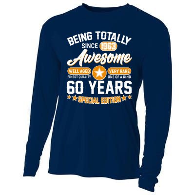 Being Totally Awesome Special Edition Since 1963 60 Years Birthday Cooling Performance Long Sleeve Crew