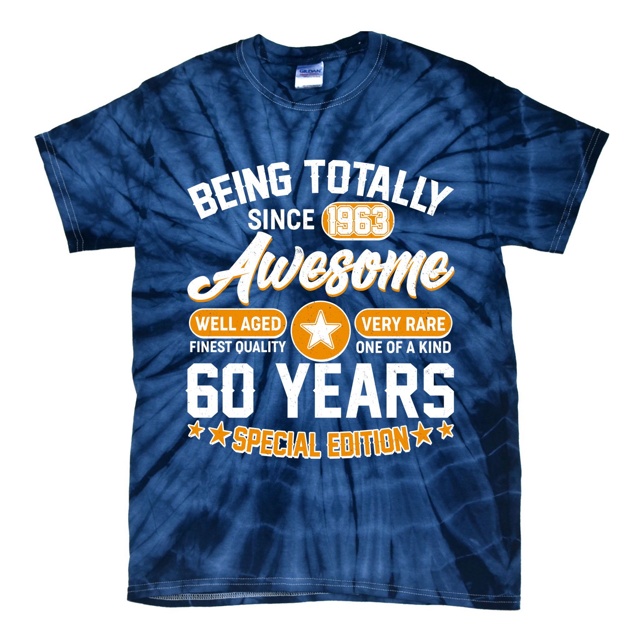 Being Totally Awesome Special Edition Since 1963 60 Years Birthday Tie-Dye T-Shirt