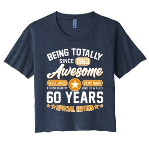 Being Totally Awesome Special Edition Since 1963 60 Years Birthday Women's Crop Top Tee