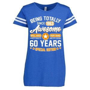 Being Totally Awesome Special Edition Since 1963 60 Years Birthday Enza Ladies Jersey Football T-Shirt