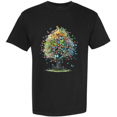 Butterfly Tree Aesthetics Butterflies Beautiful Aesthetics Garment-Dyed Heavyweight T-Shirt