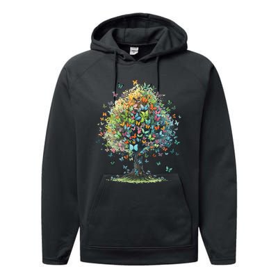 Butterfly Tree Aesthetics Butterflies Beautiful Aesthetics Performance Fleece Hoodie