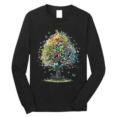 Butterfly Tree Aesthetics Butterflies Beautiful Aesthetics Long Sleeve Shirt