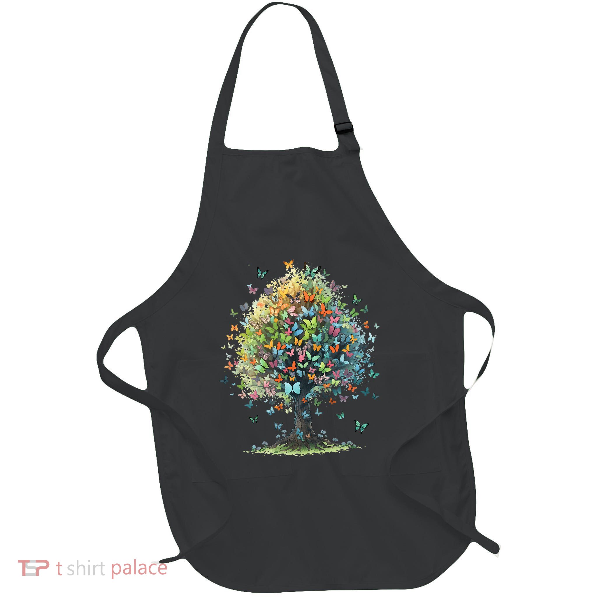 Butterfly Tree Aesthetics Butterflies Beautiful Aesthetics Full-Length Apron With Pockets