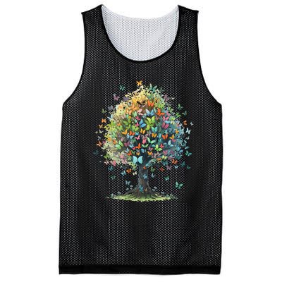 Butterfly Tree Aesthetics Butterflies Beautiful Aesthetics Mesh Reversible Basketball Jersey Tank